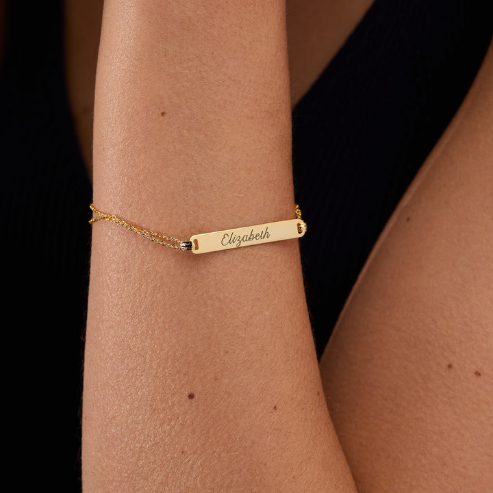 Engravable Name Bar Bracelet