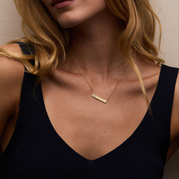 Birthstone Bar Necklace