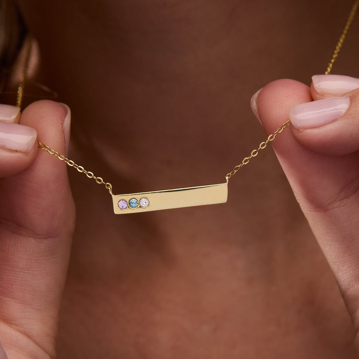 Birthstone Bar Necklace