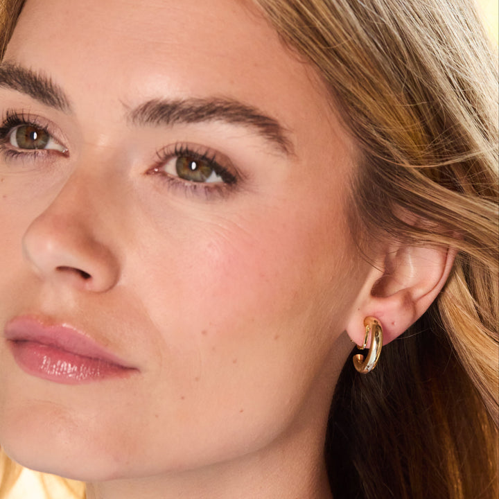Waterproof Polished Hoop Clip On Earrings