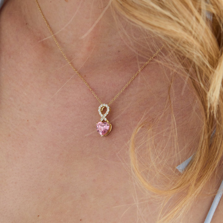 Infinity Custom Heart Birthstone Necklace