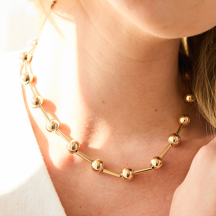 Metal Bead Ball Necklace