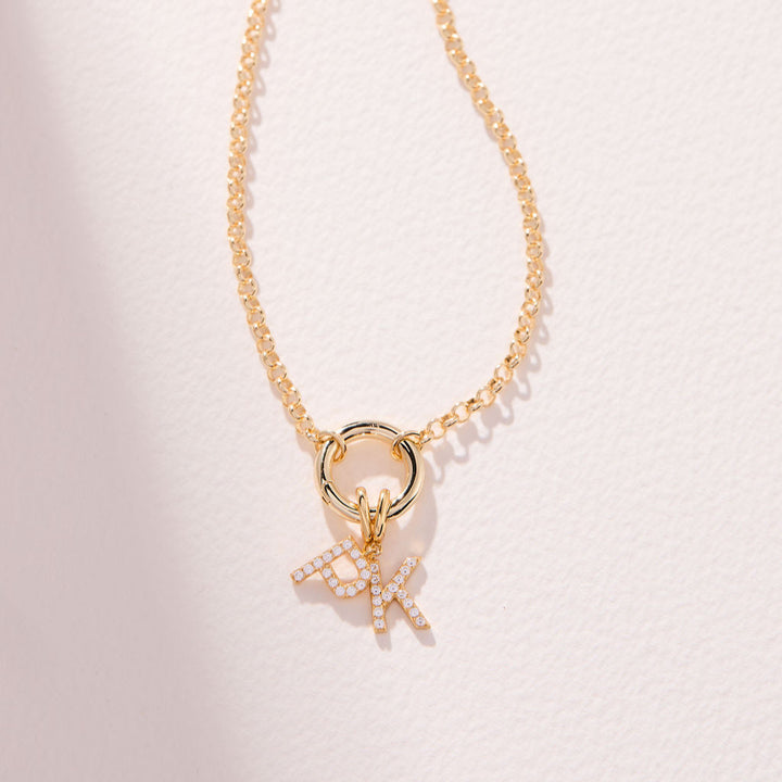 Custom Initial Charm Necklace