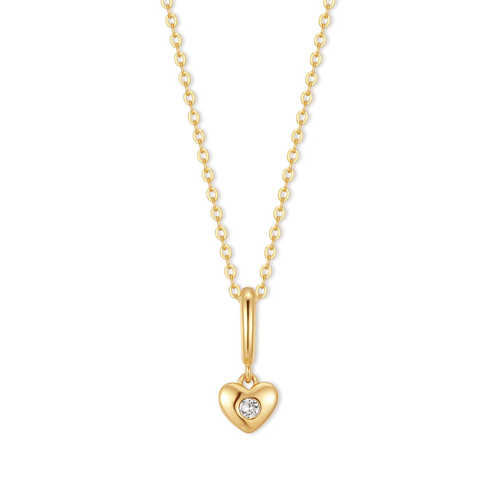 Custom Heart Birthstone Charm Necklace