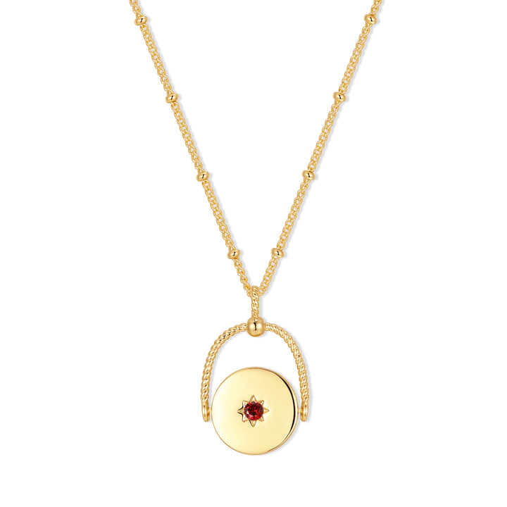 Custom Birthstone Spinner Name Necklace