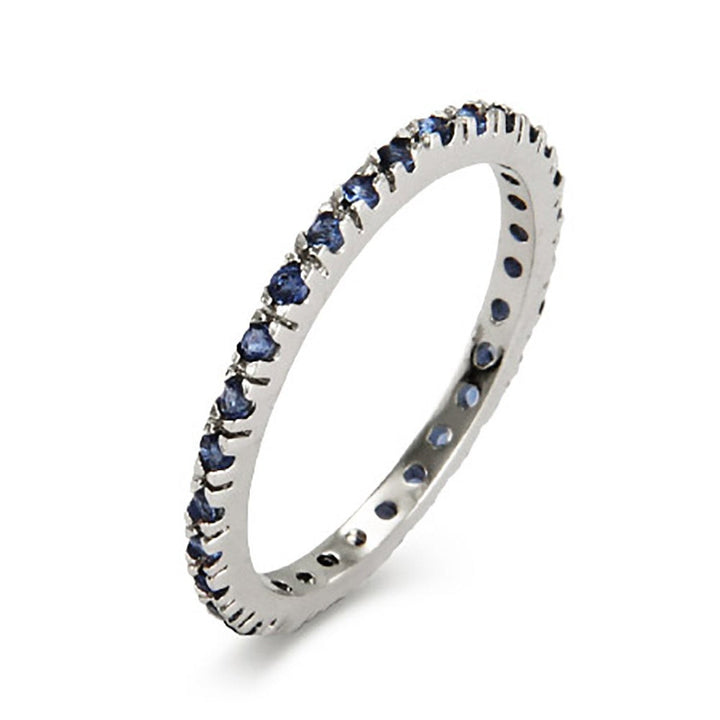 CZ Sterling Silver Stackable Eternity Band