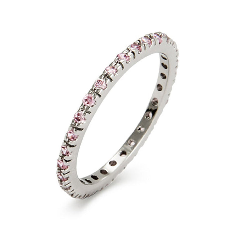 CZ Sterling Silver Stackable Eternity Band