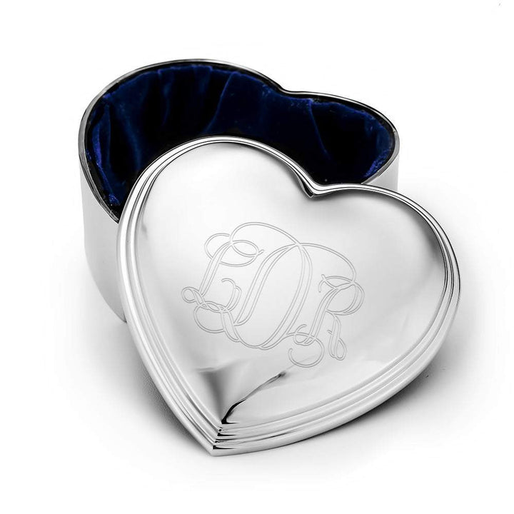 Monogram Heart Jewelry Box