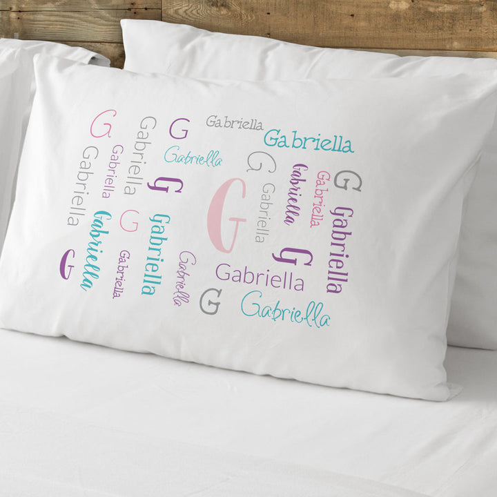 Pastel Microfiber Custom Name Pillowcase