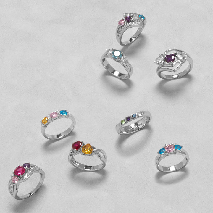 Close to the Heart 2 Hearts Birthstone Infinity Ring