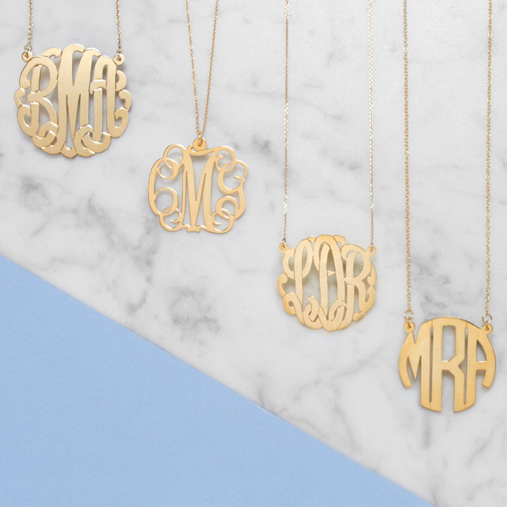 Gold Monogram Necklace
