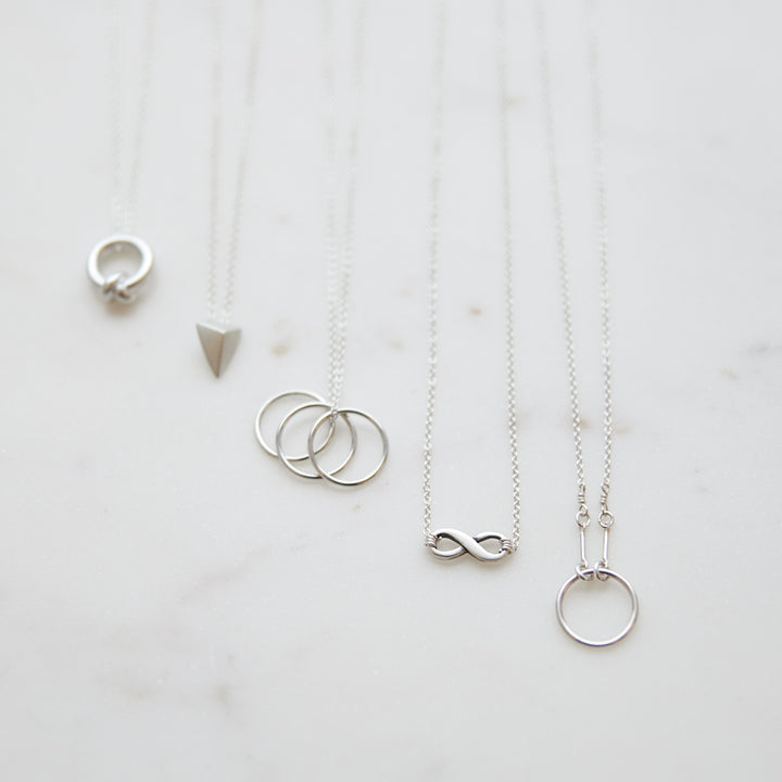 Dogeared Karma Sterling Silver Necklace