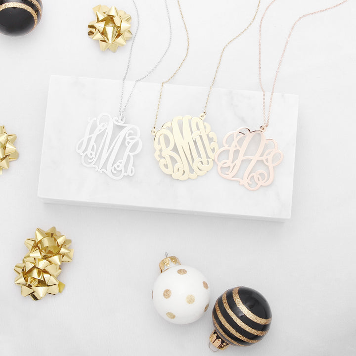 Gold Monogram Necklace