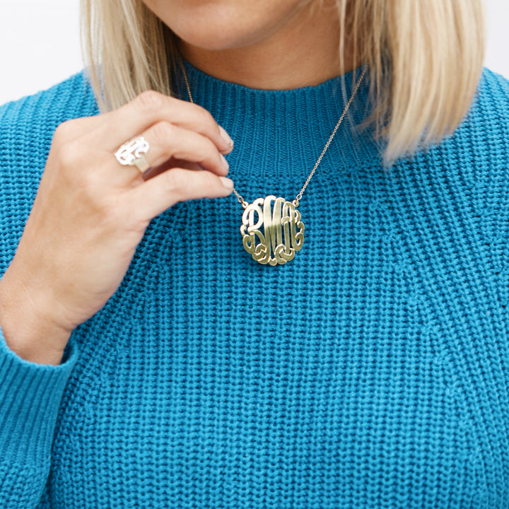 Gold Monogram Necklace