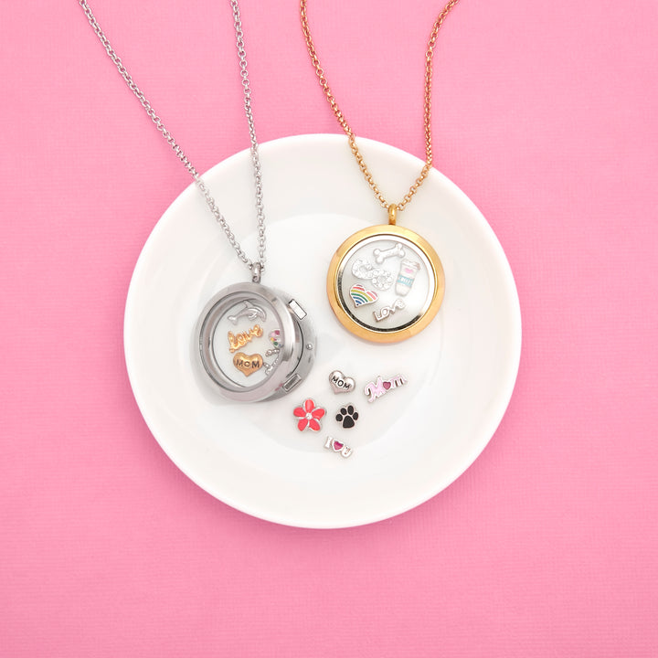 Floating Locket Gold Charms