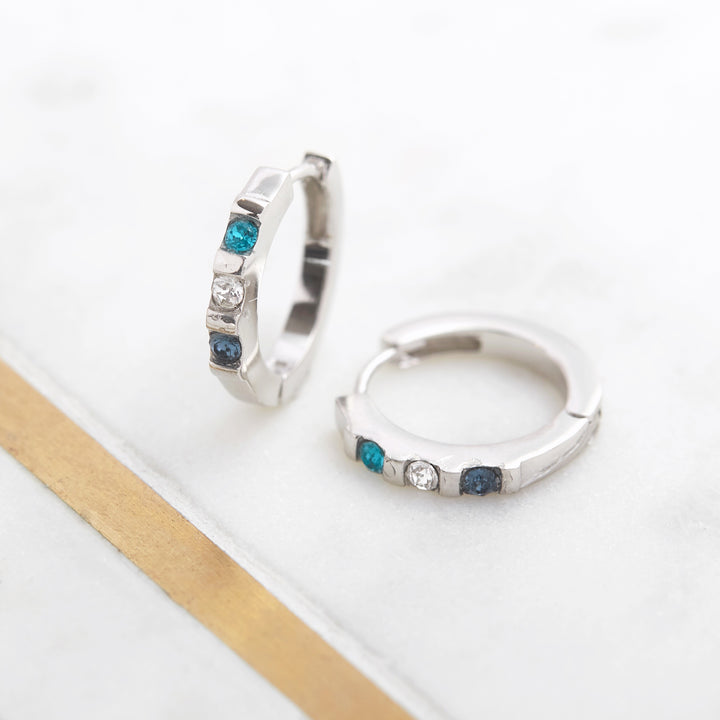 Personalized Birthstone Huggie Earrings