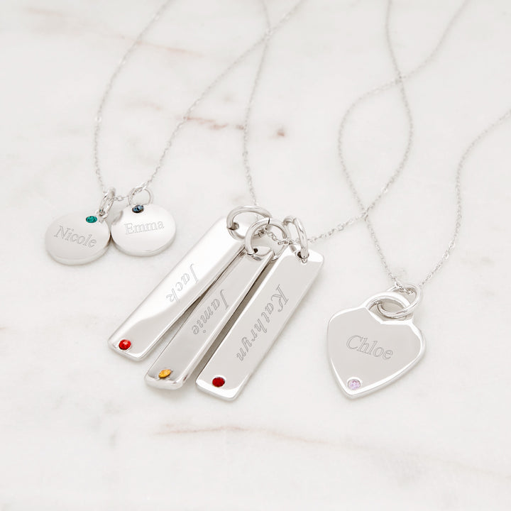 Close To The Heart Sterling Silver Birthstone Heart Pendant