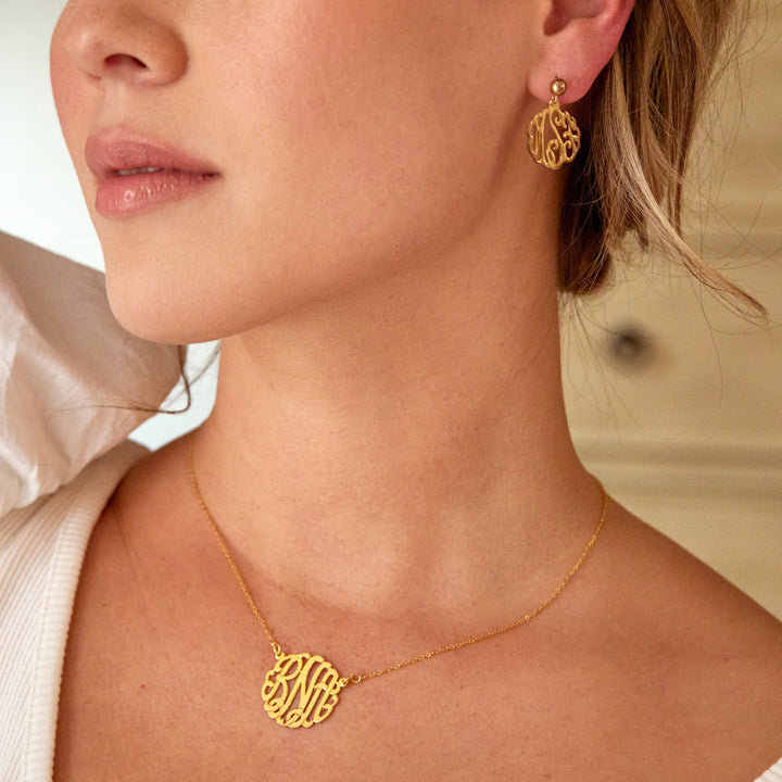 Gold Monogram Necklace
