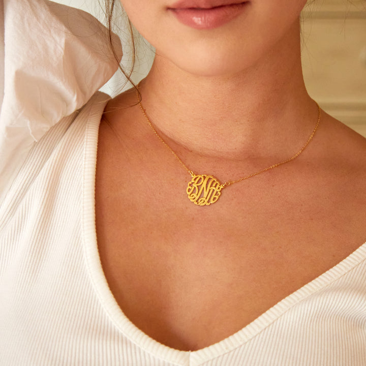 Gold Monogram Necklace