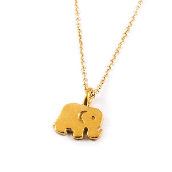 Dogeared Good Luck Elephant Gold Dipped Necklace