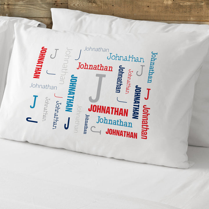 Colorful Microfiber Custom Name Pillowcase