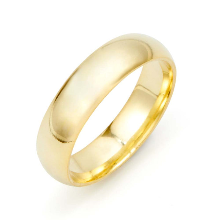 Classic 5mm Gold Plated Wedding Band