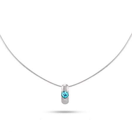 Sterling Silver Birthstone Slide Pendant