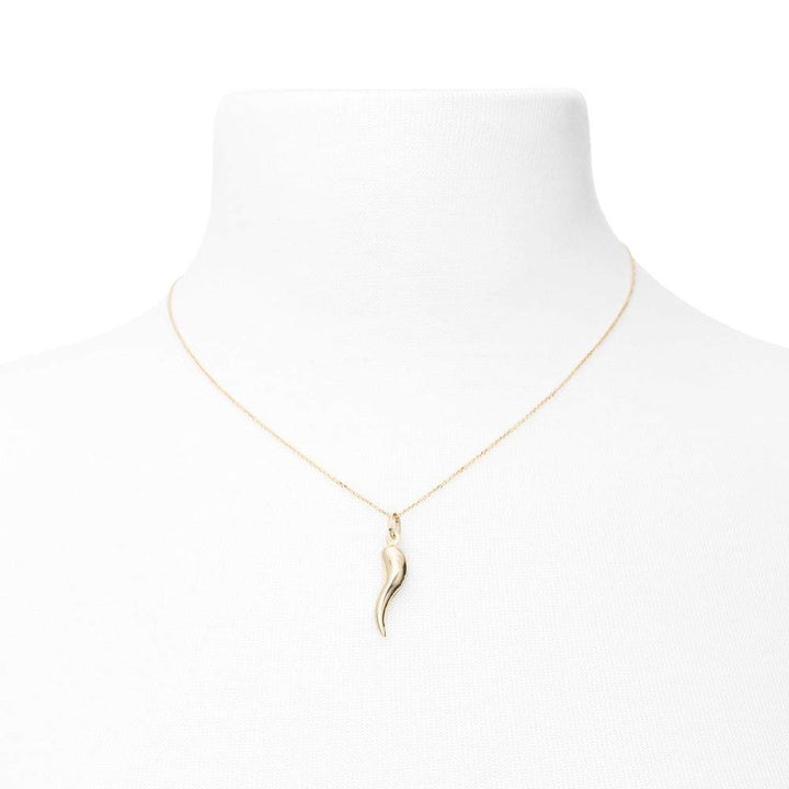 Medium 14K Gold Italian Horn Pendant