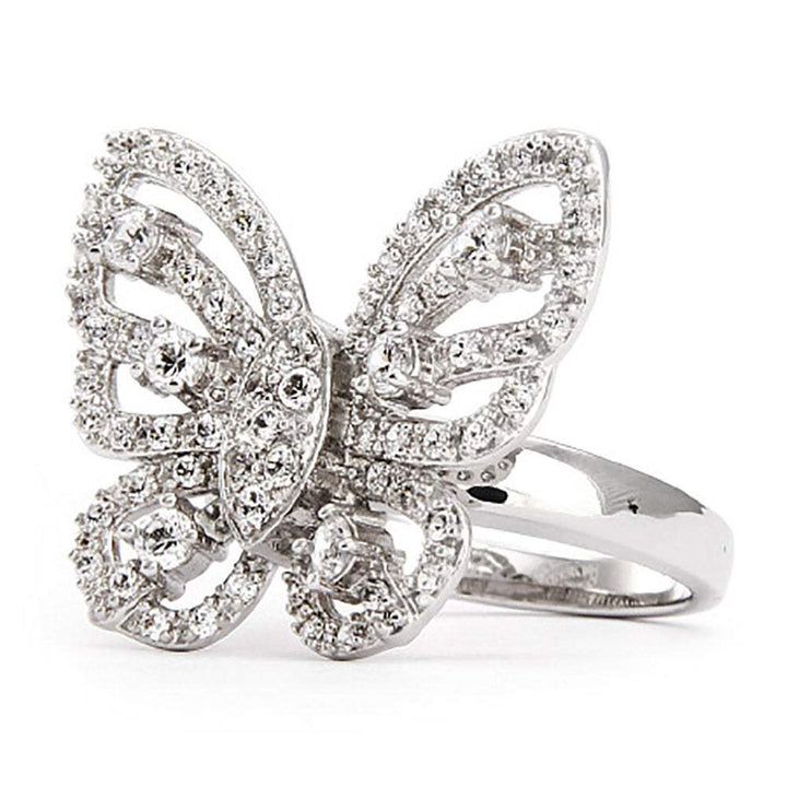 Sterling Silver CZ Butterfly Ring