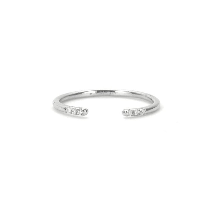 Petite Sterling Silver Open CZ Stackable Ring