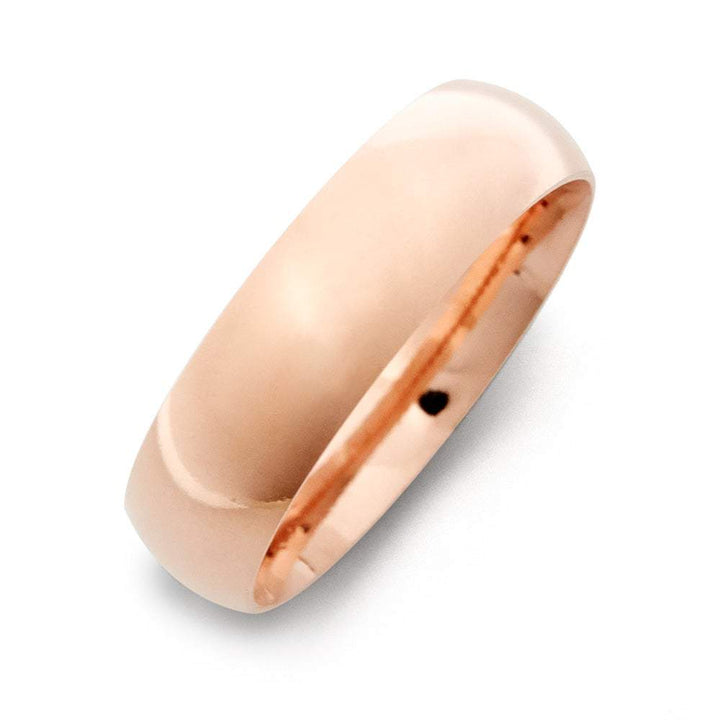 Classic 6mm Rose Gold Plated Wedding Band