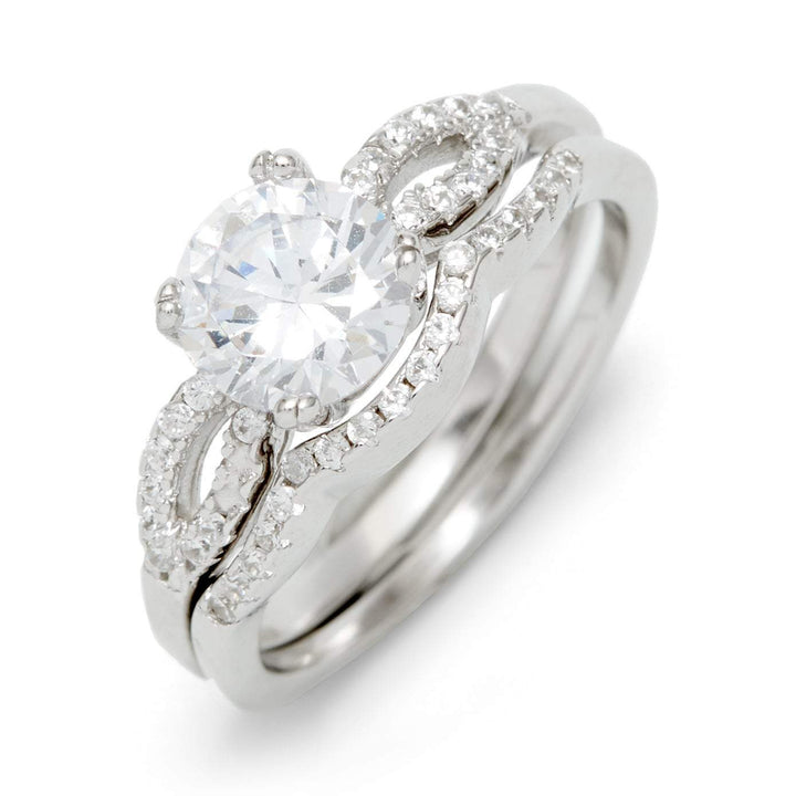 Petite Promise Ring Set with Brilliant Cut CZ