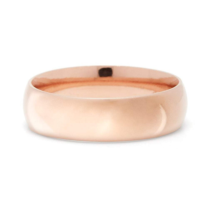 Classic 6mm Rose Gold Plated Wedding Band