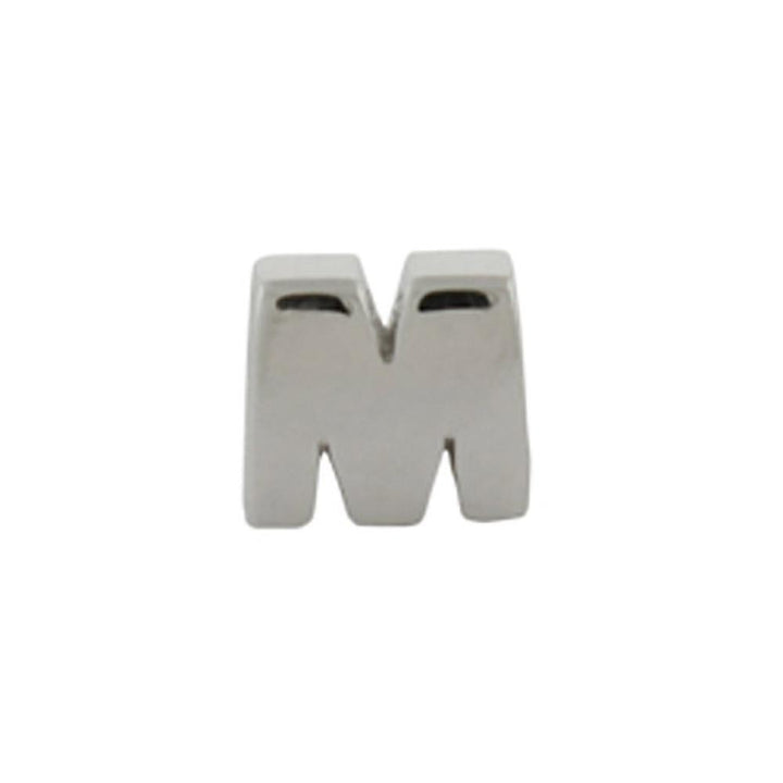 Sterling Silver AlphaBead Letter M