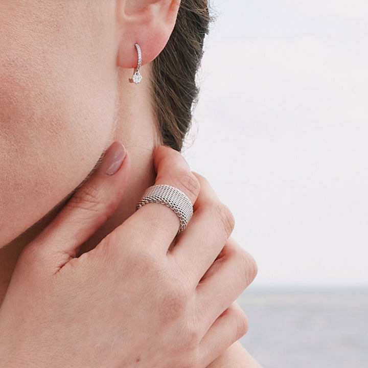 Sterling Silver Mesh Ring