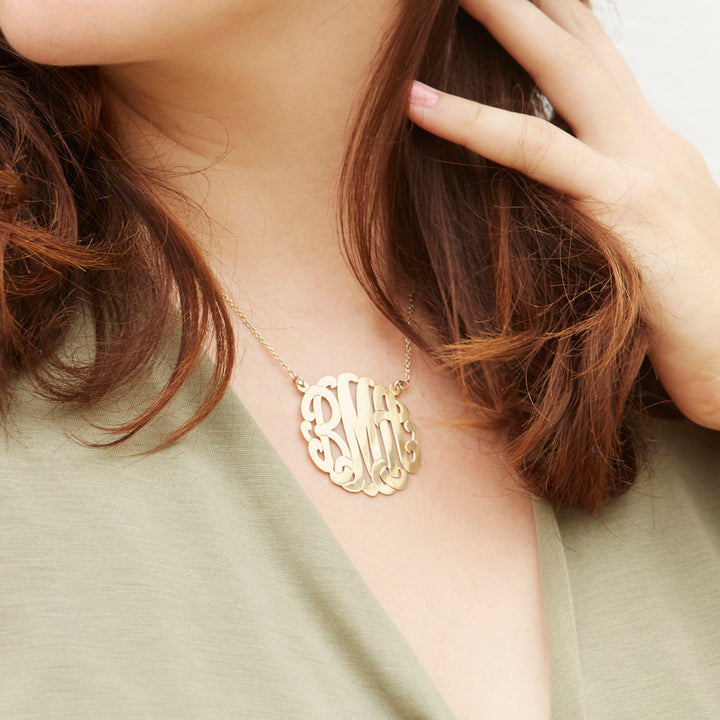 Gold Monogram Necklace