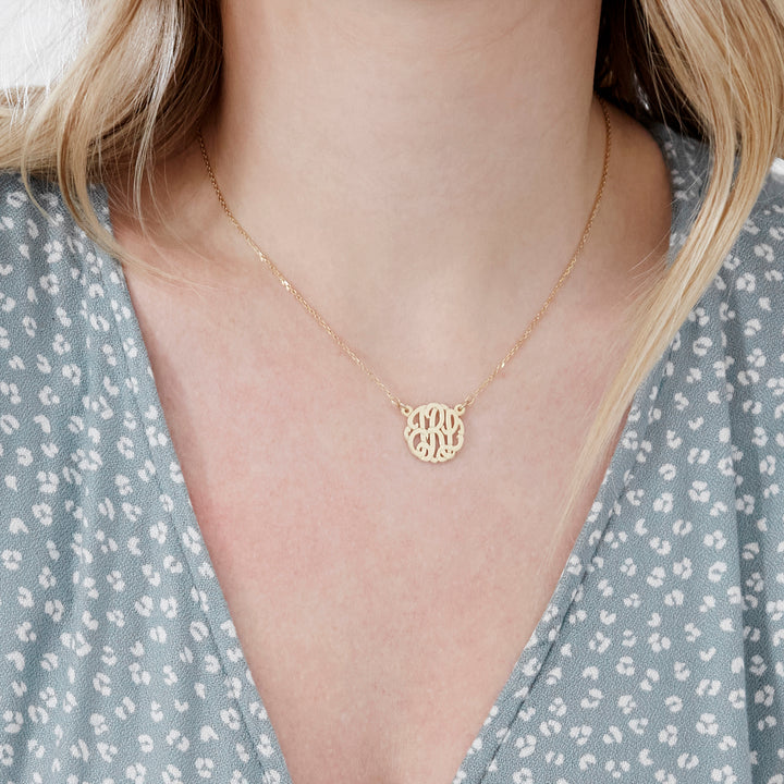 Gold Monogram Necklace