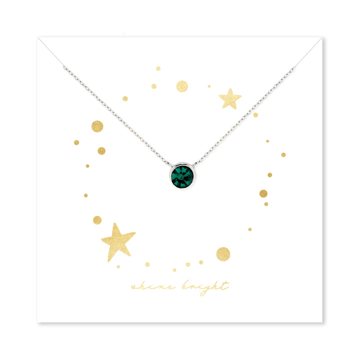 Shine Bright Custom Bezel Set Birthstone Necklace