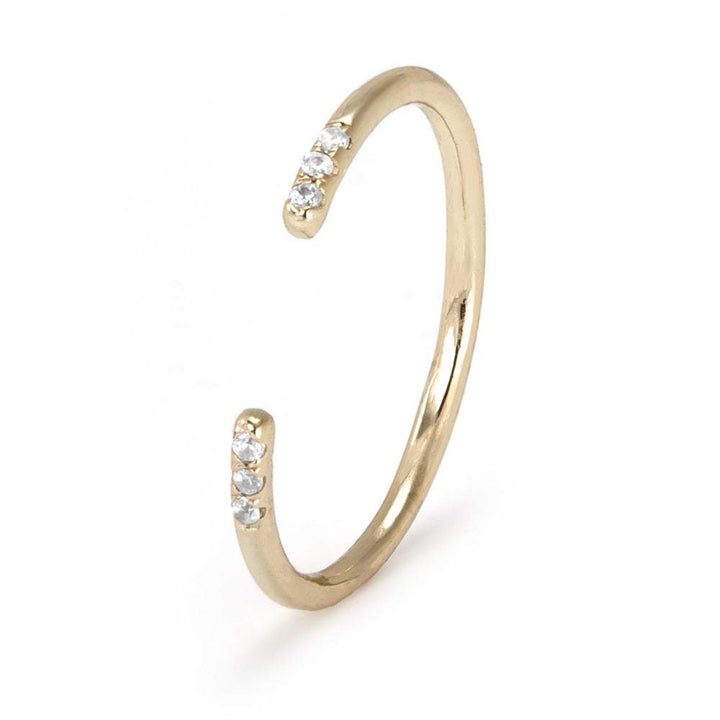 Petite Gold Open CZ Stackable Ring