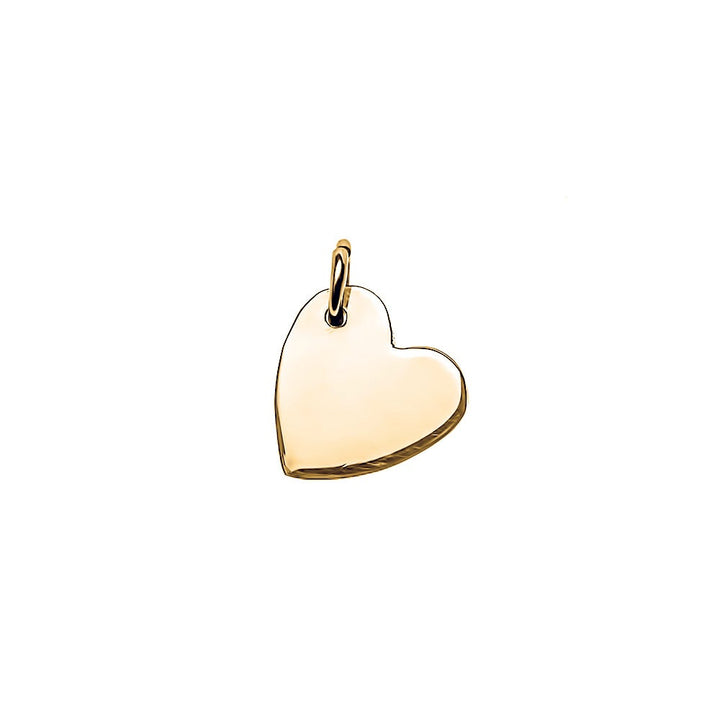 Sideways Heart Gold Charm