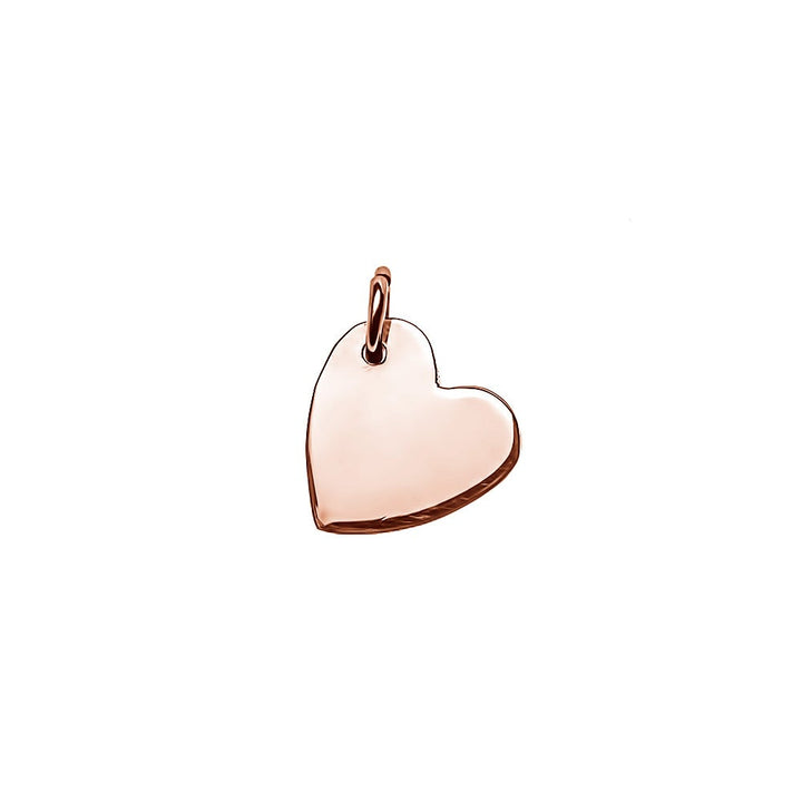 Sideways Heart Rose Gold Charm