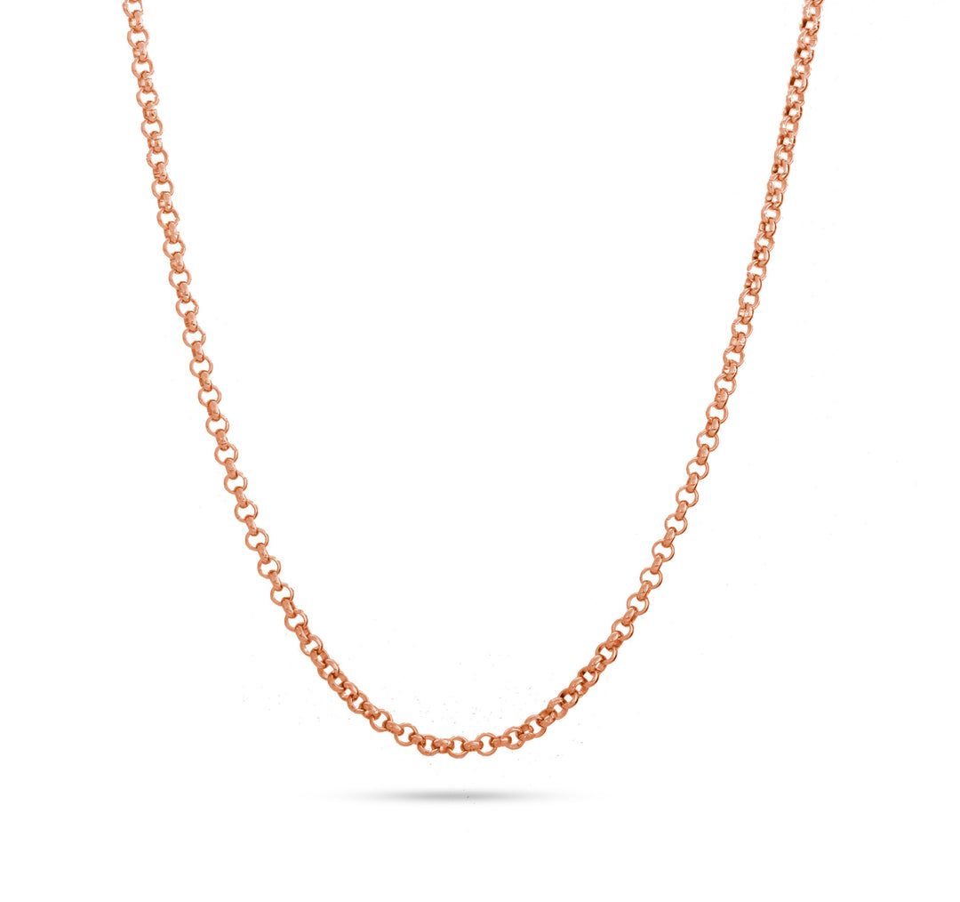 Rose Gold Steel Rolo Chain