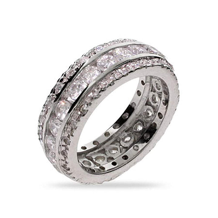 Sparkling Celebrity Style CZ Wedding Band