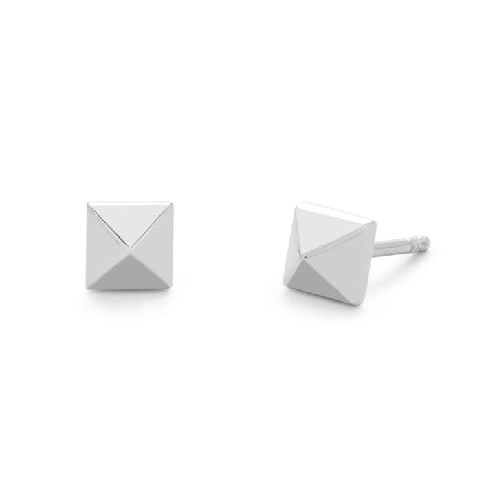 Polished Stainless Steel Polished Point Stud Earrings