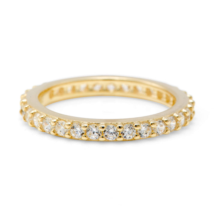 Brilliant Cut CZ Gold Eternity Band