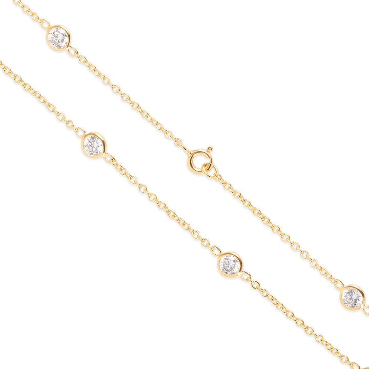 CZ Gold By the Yard Necklace