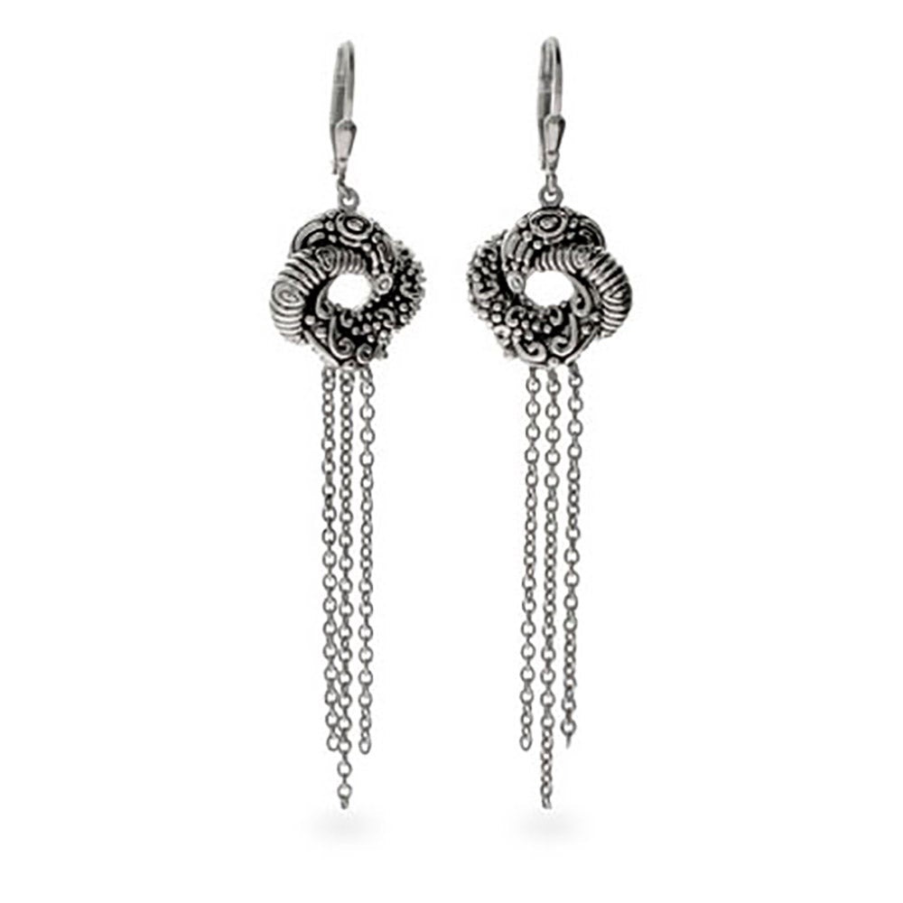 Algerian Love Knot Sterling Silver Earrings