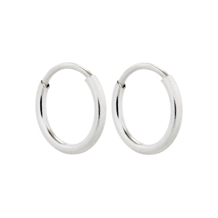 Simple Silver Hoop Earrings