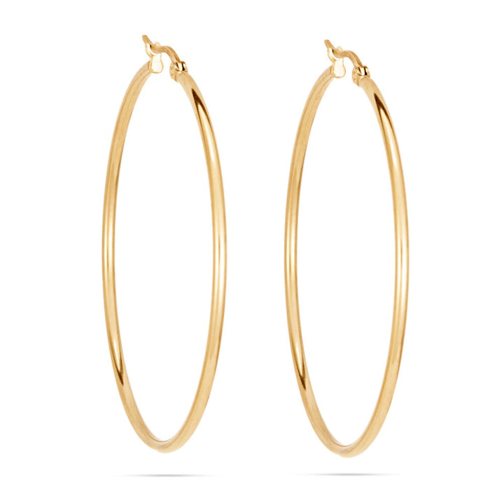 2&quot; Gold Stainless Steel Hoop Earrings