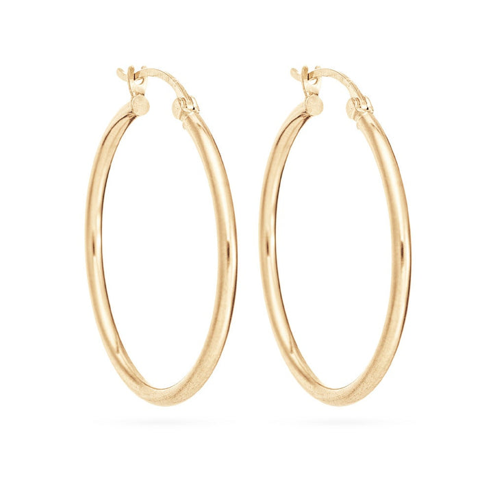 14K Gold 1&quot; Hoop Earrings